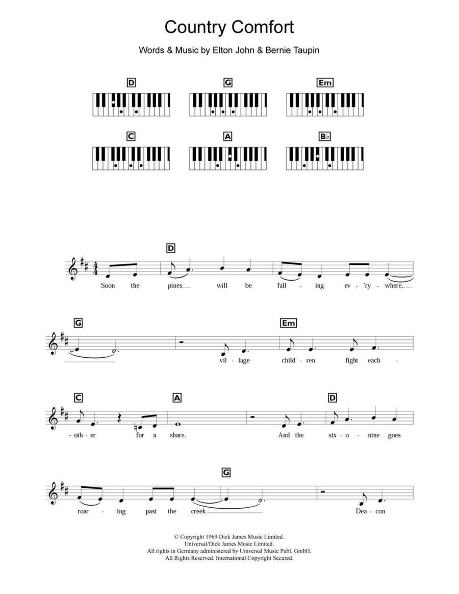 Country Comfort Piano scores gallery preview page 1
