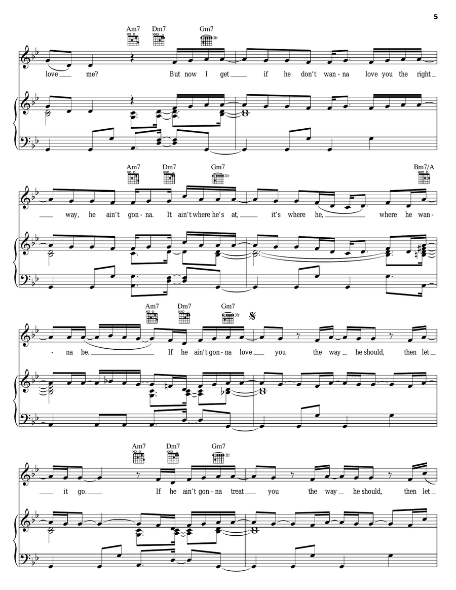 Let It Go Piano, Vocal, Guitar scores gallery preview page 5