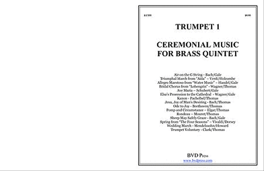 Ceremonial Music for Brass Quintet Brass Quintet scores gallery preview page 1