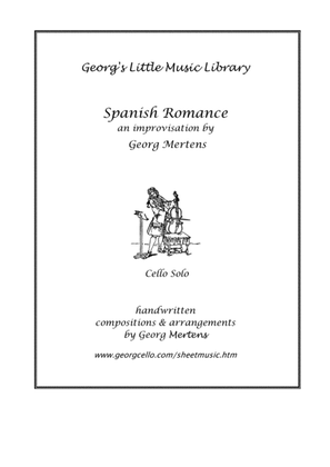 Book cover for Spanish Romance for cello solo
