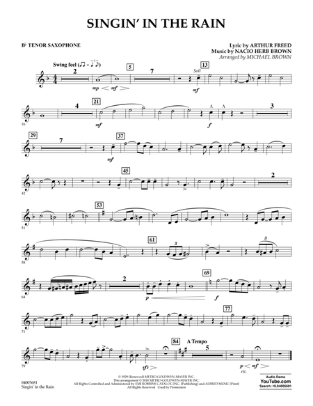 Singin' in the Rain (arr. Michael Brown) - Bb Tenor Saxophone