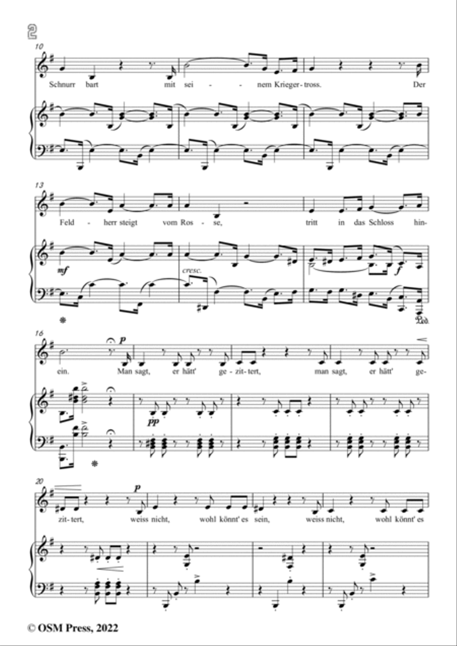 Loewe-Der selt'ne Beter,in e minor,Op.141,for Voice and Piano Voice Solo scores gallery preview page 4