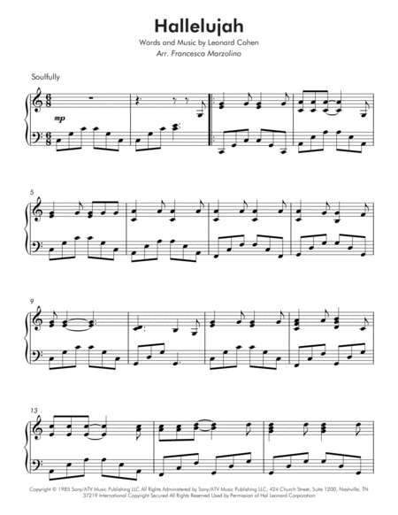 Hallelujah (Intermediate Piano) image number null
