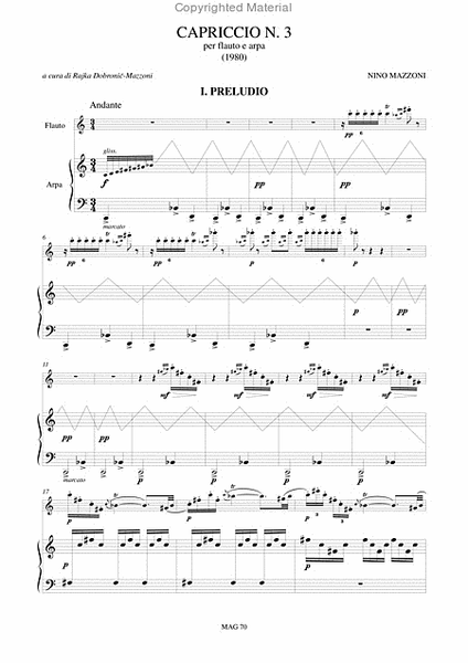 Capriccio No. 3 for Flute and Harp (1980)