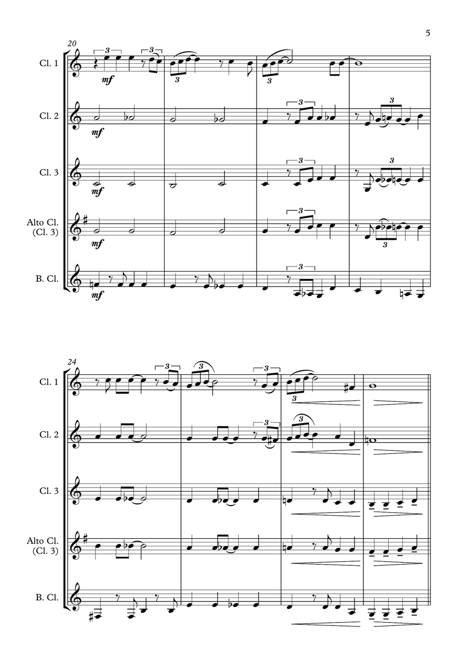 Have Yourself A Merry Little Christmas from MEET ME IN ST. LOUIS Clarinet Quartet scores gallery preview page 5