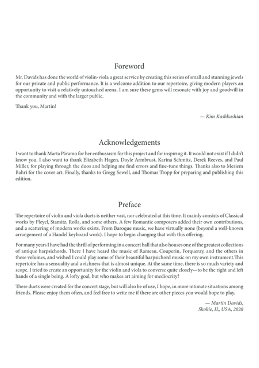 French Duos, Volume 2, viola part String Duet scores gallery preview page 2