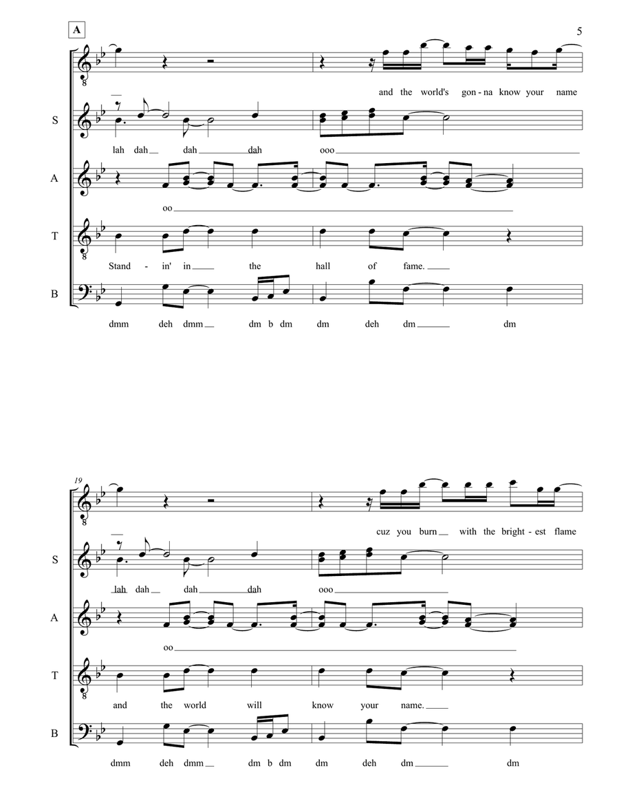 Hall Of Fame 4-Part scores gallery preview page 5