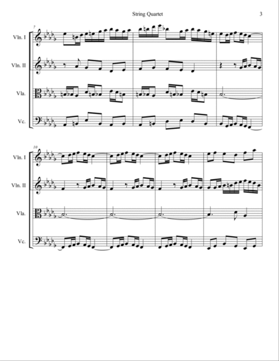 String Quartet no.1 String Quartet scores gallery preview page 3
