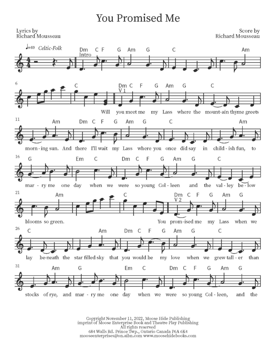You Promised Me Piano scores gallery preview page 1
