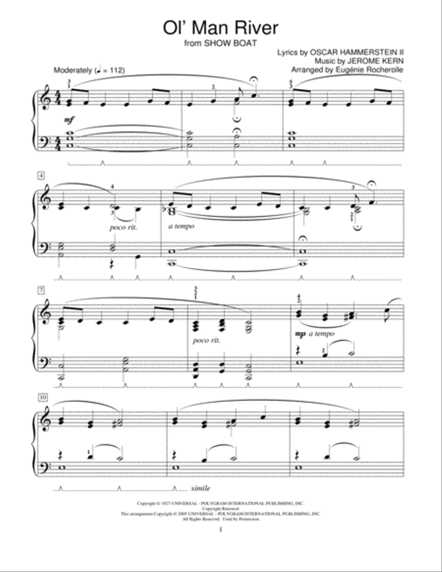 Ol' Man River Piano Method scores gallery preview page 1