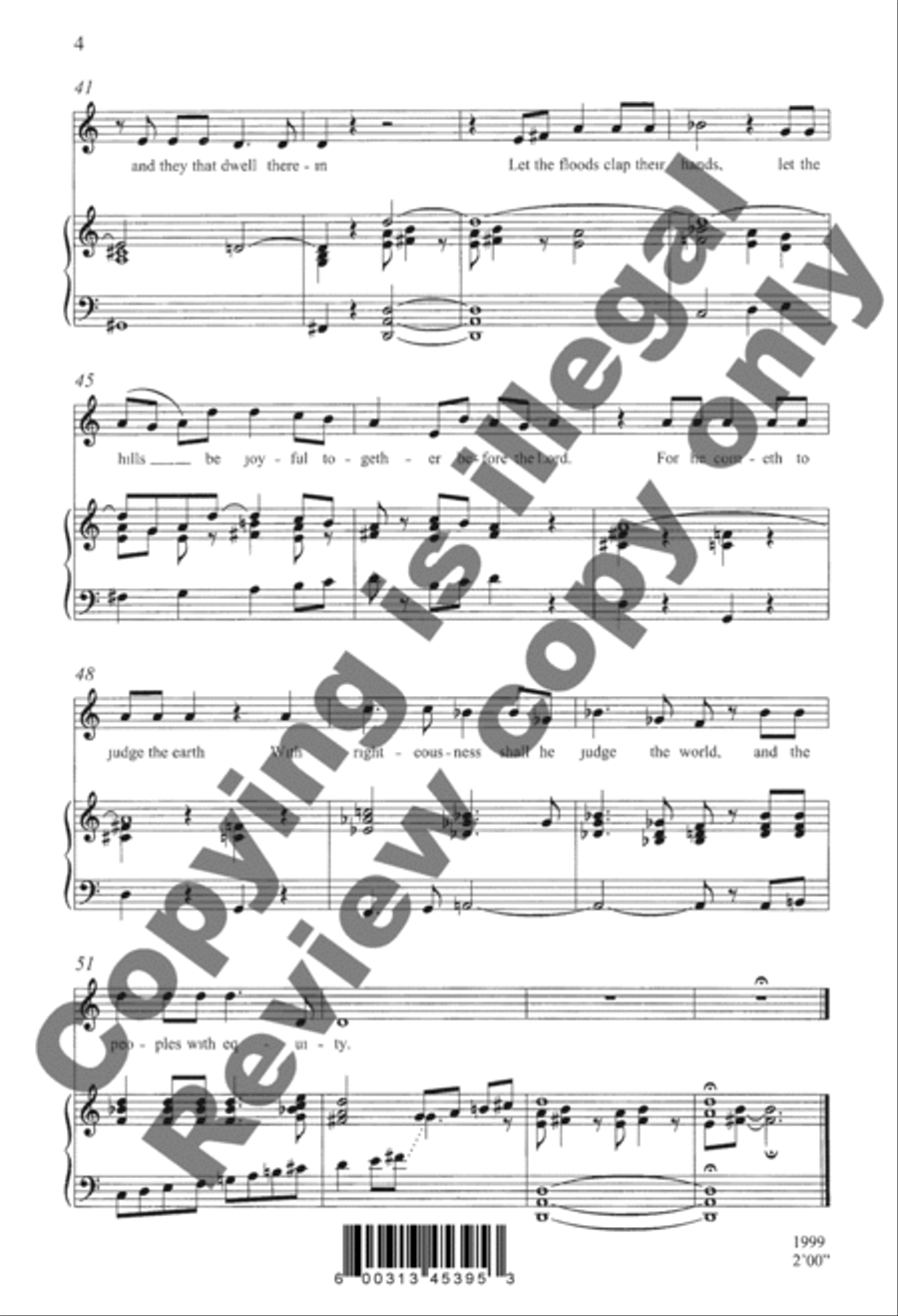 O Sing Unto the Lord a New Song Unison Choir scores gallery preview page 9