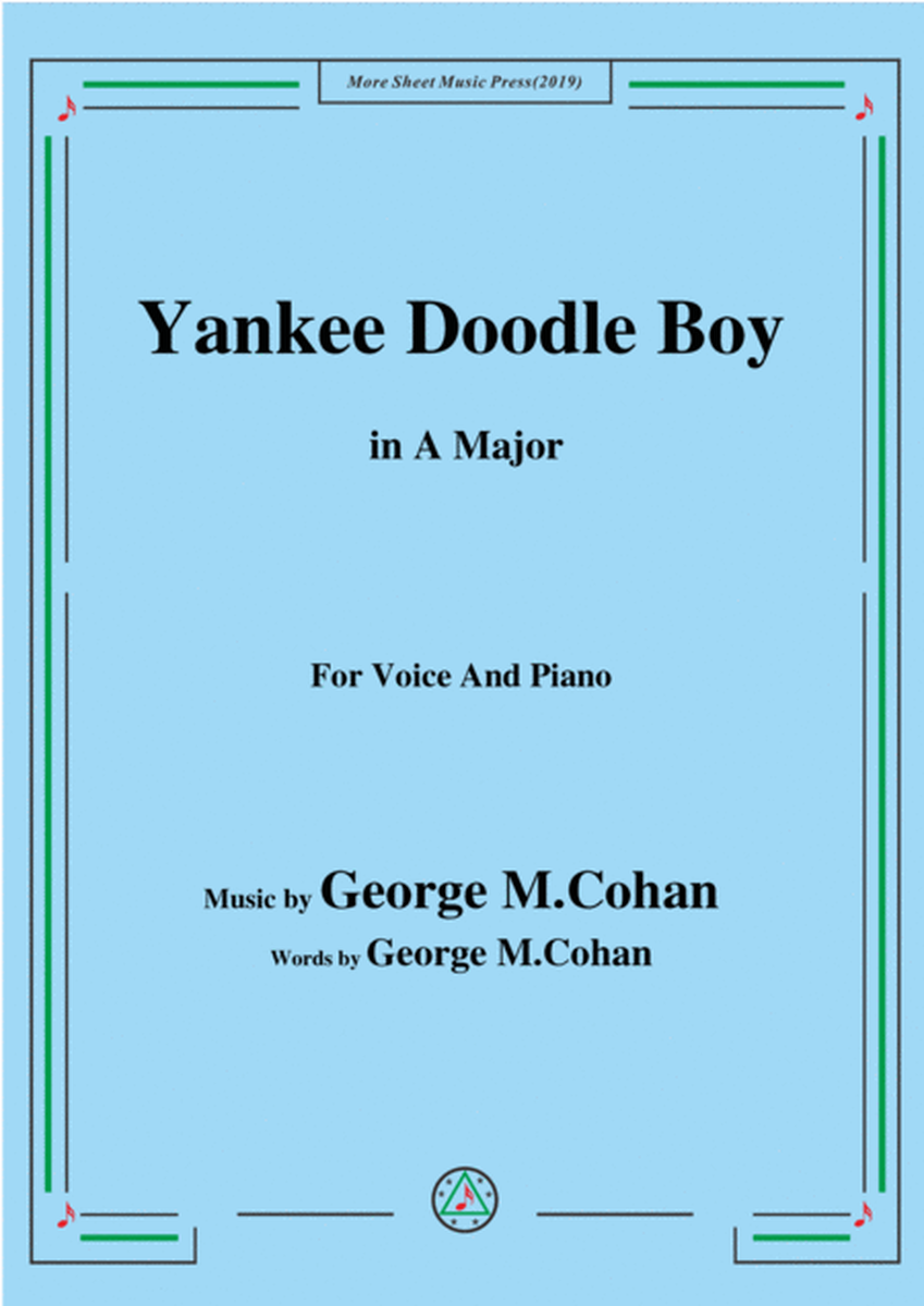 George M. Cohan-Yankee Doodle Boy,in A Major,for Voice&Piano image number null