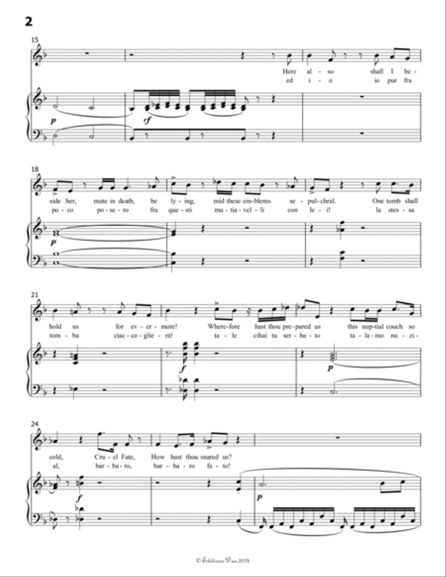 Ah! Se tu dormi,svegliati, by Vaccai Nicola, in F Major Voice scores gallery preview page 4