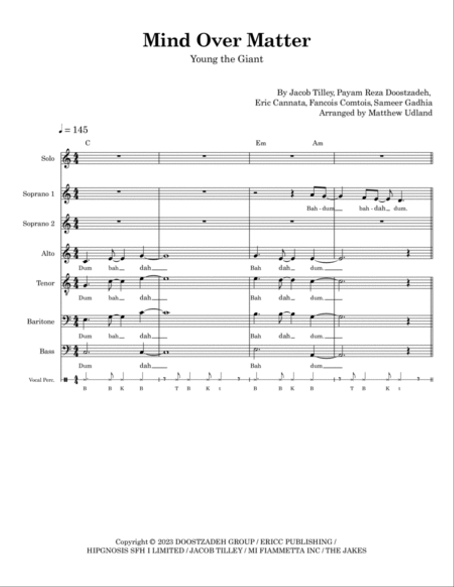 Mind Over Matter 4-Part scores gallery preview page 2