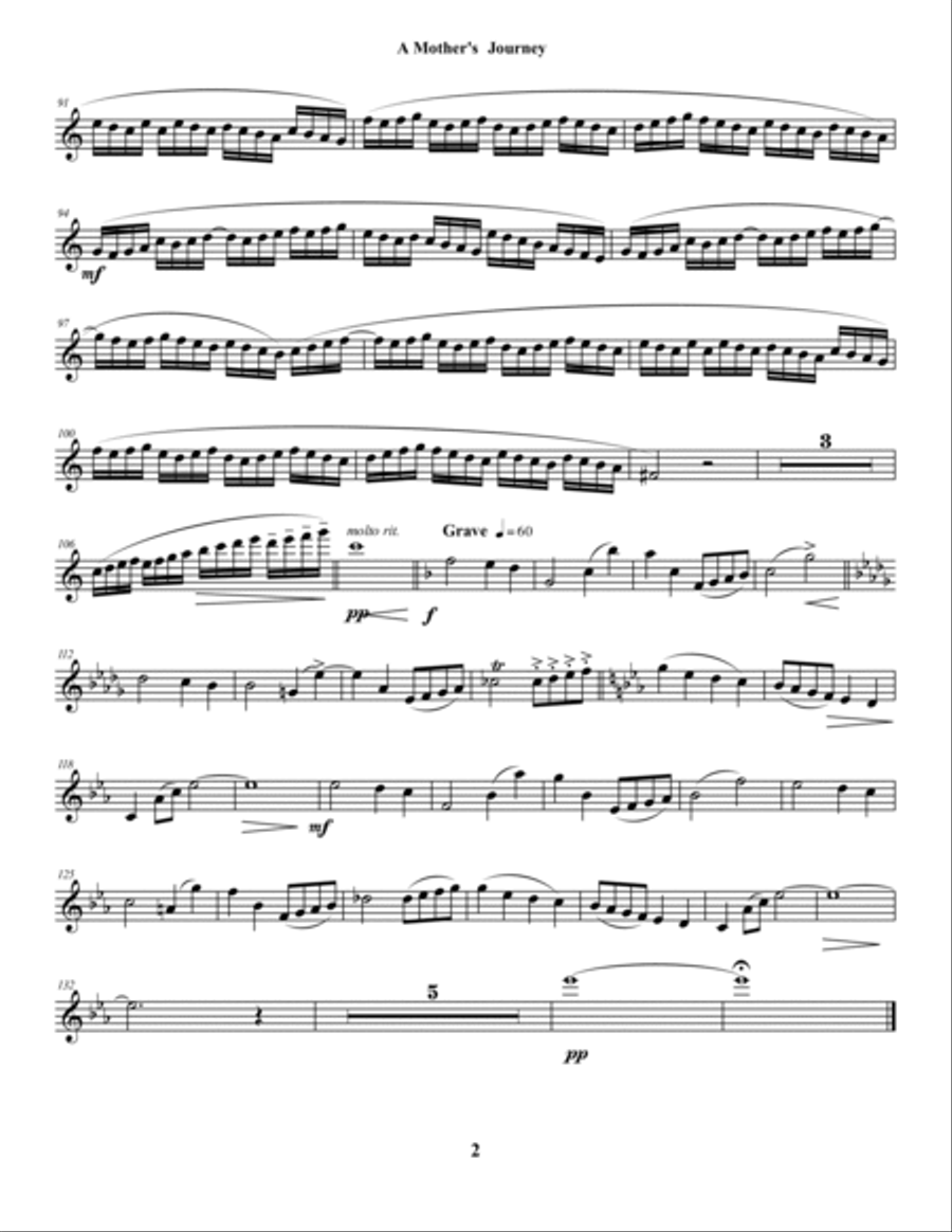 A Mother's Journey (Orchestral Parts - One Set) Small Ensemble scores gallery preview page 2