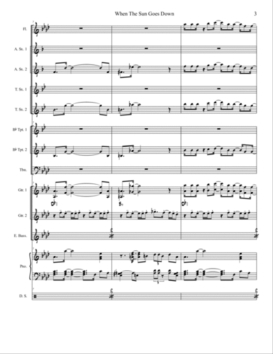 When The Sun Goes Down Jazz Ensemble scores gallery preview page 4