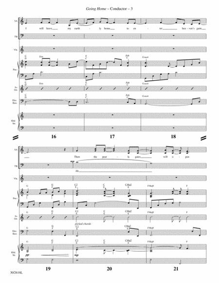 Going Home - Violin and Rhythm Score and Parts