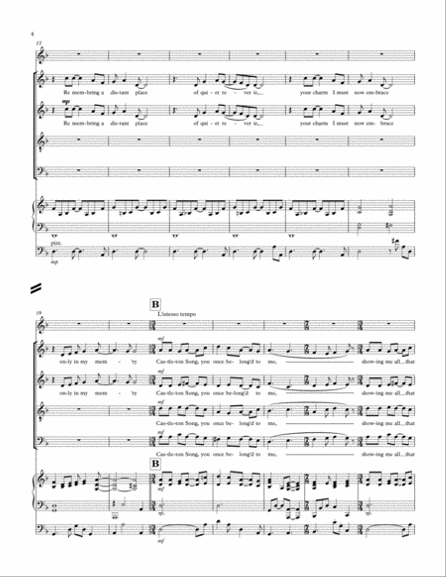 Castleton Song Castleton Song 4-Part scores gallery preview page 4