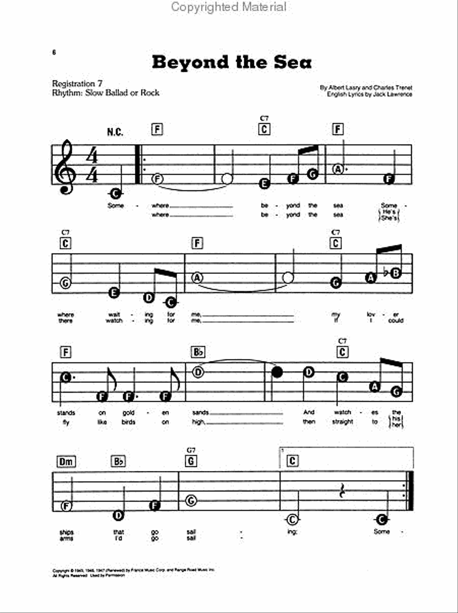 French Songs French Songs Electronic Keyboard scores gallery preview page 3