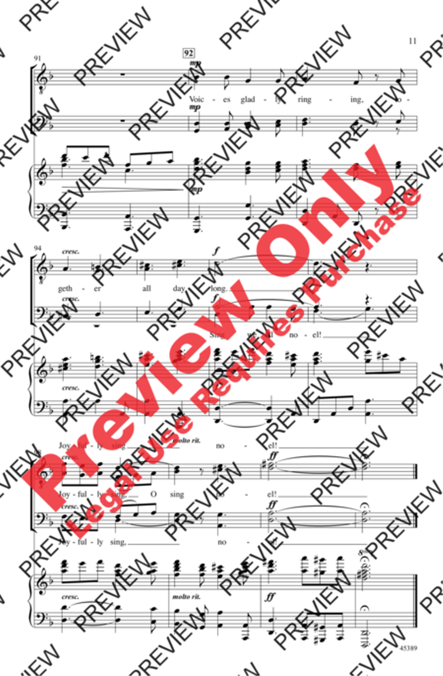 Sing We All Noel! Men's Choir scores gallery preview page 10