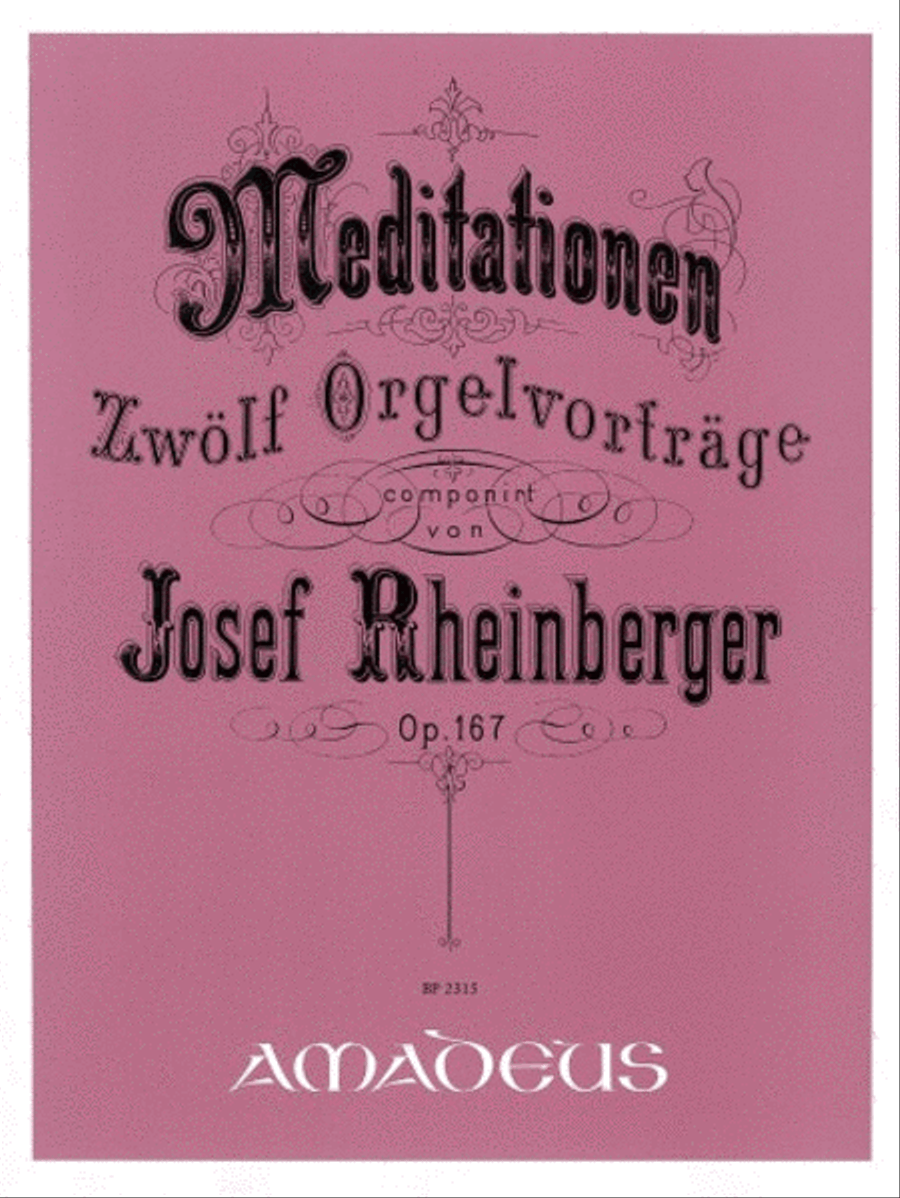 Meditations op. 167 Meditations op. 167 Organ scores gallery preview page 1