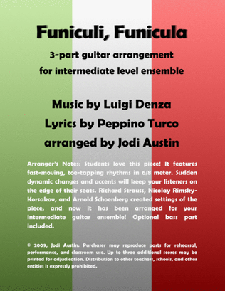 Funiculi, Funicula (for intermediate guitar ensemble)