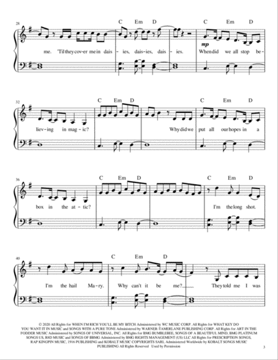 Daisies Daisies Voice scores gallery preview page 3
