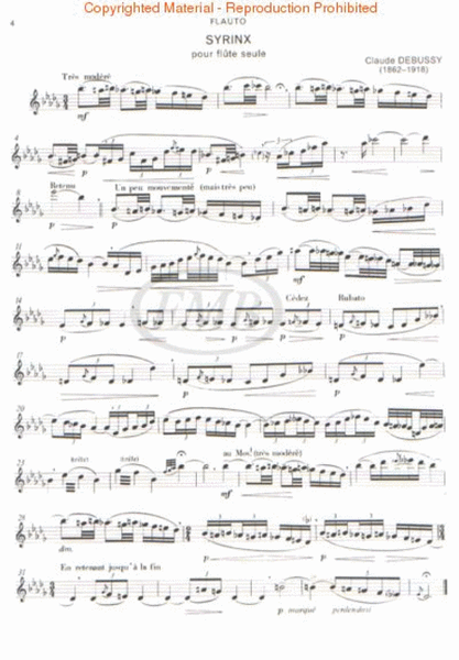 En Bateau for Flute & Piano, Syrinx for Flute Solo
