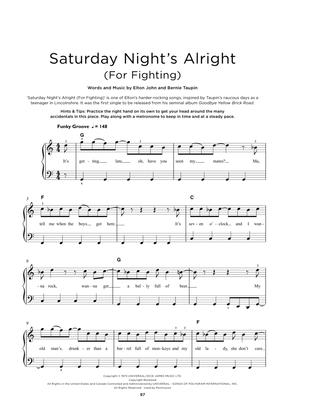 Book cover for Saturday Night's Alright (For Fighting)