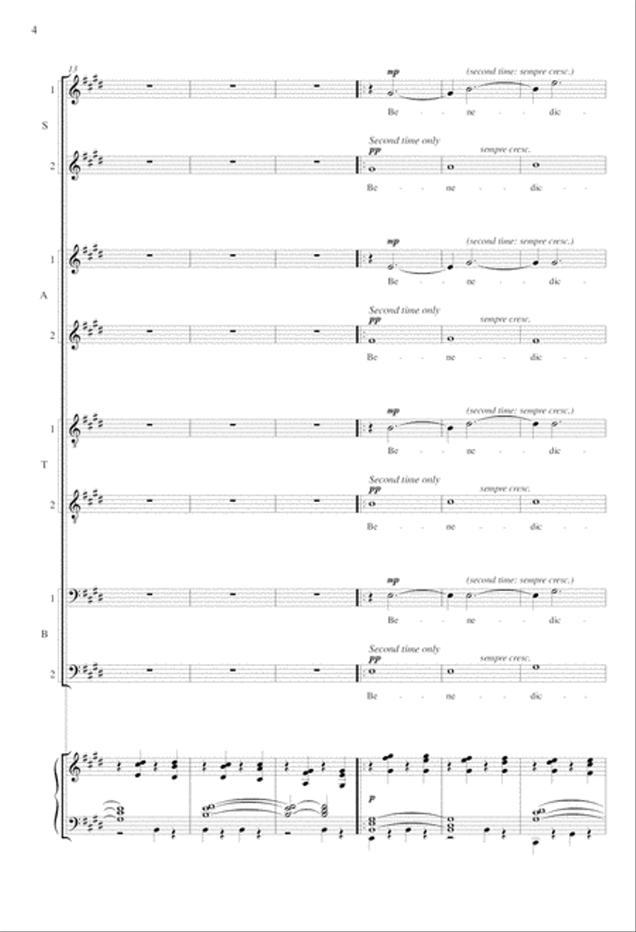 Benedictus and Agnus Dei from Missa Aedis Christi Divisi scores gallery preview page 4
