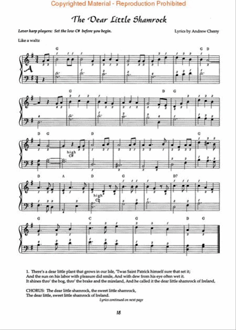 50 Irish Melodies for All Harps Celtic Harp scores gallery preview page 3