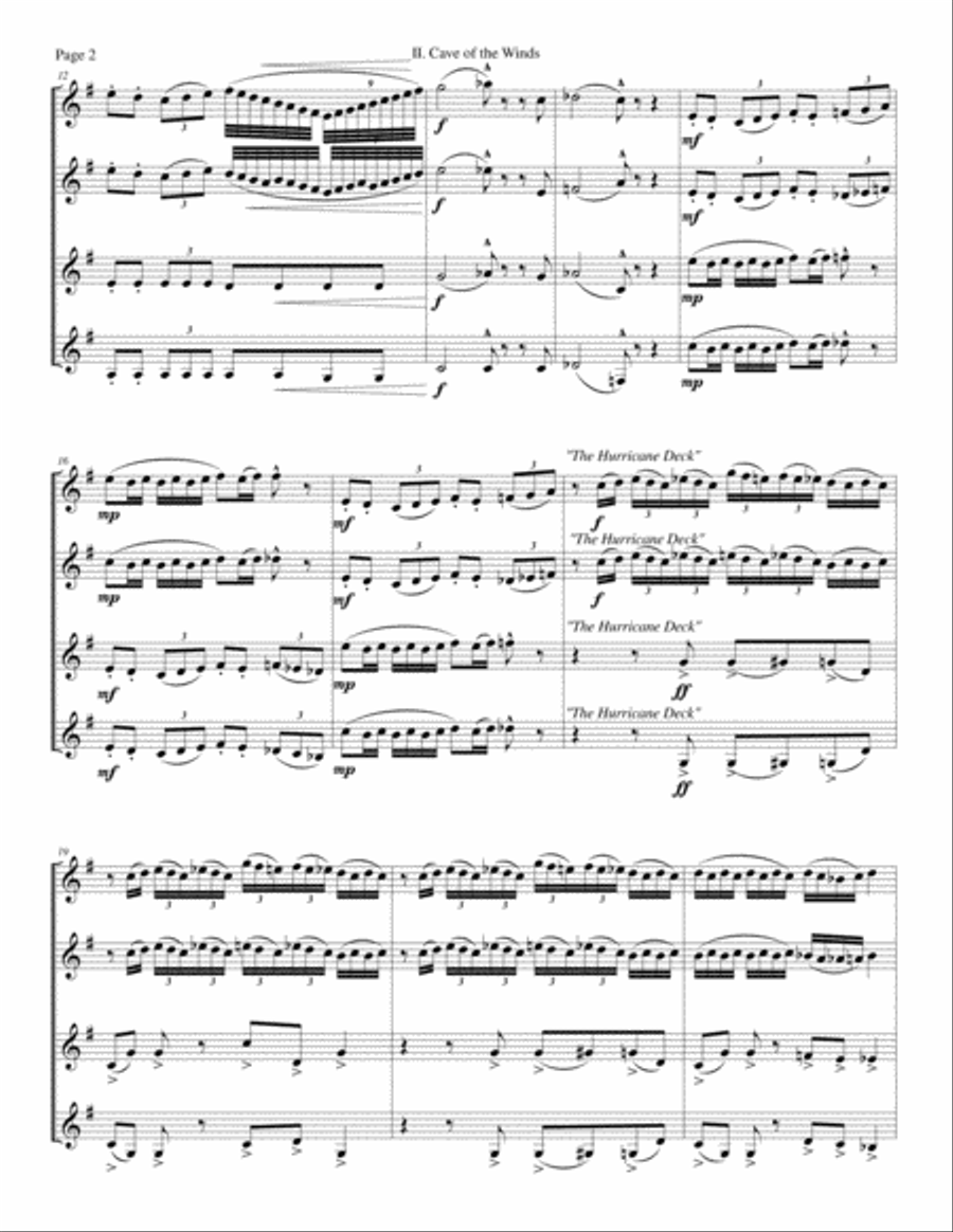 Niagara Falls Suite, USA, for Clarinet Quartet Clarinet Quartet scores gallery preview page 6