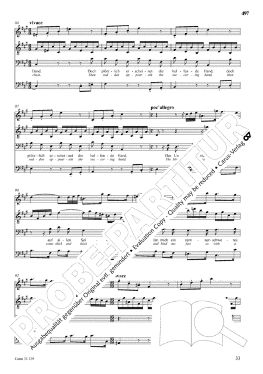 The Complete Sacred Vocal Works (Das geistliche Vokalwerk) Voice scores gallery preview page 498
