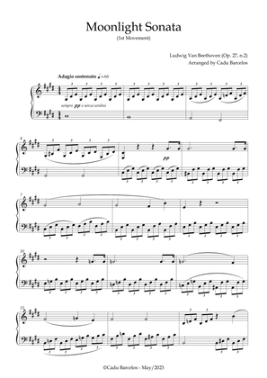 Book cover for Moonlight Sonata (Beethoven) C# minor - Piano