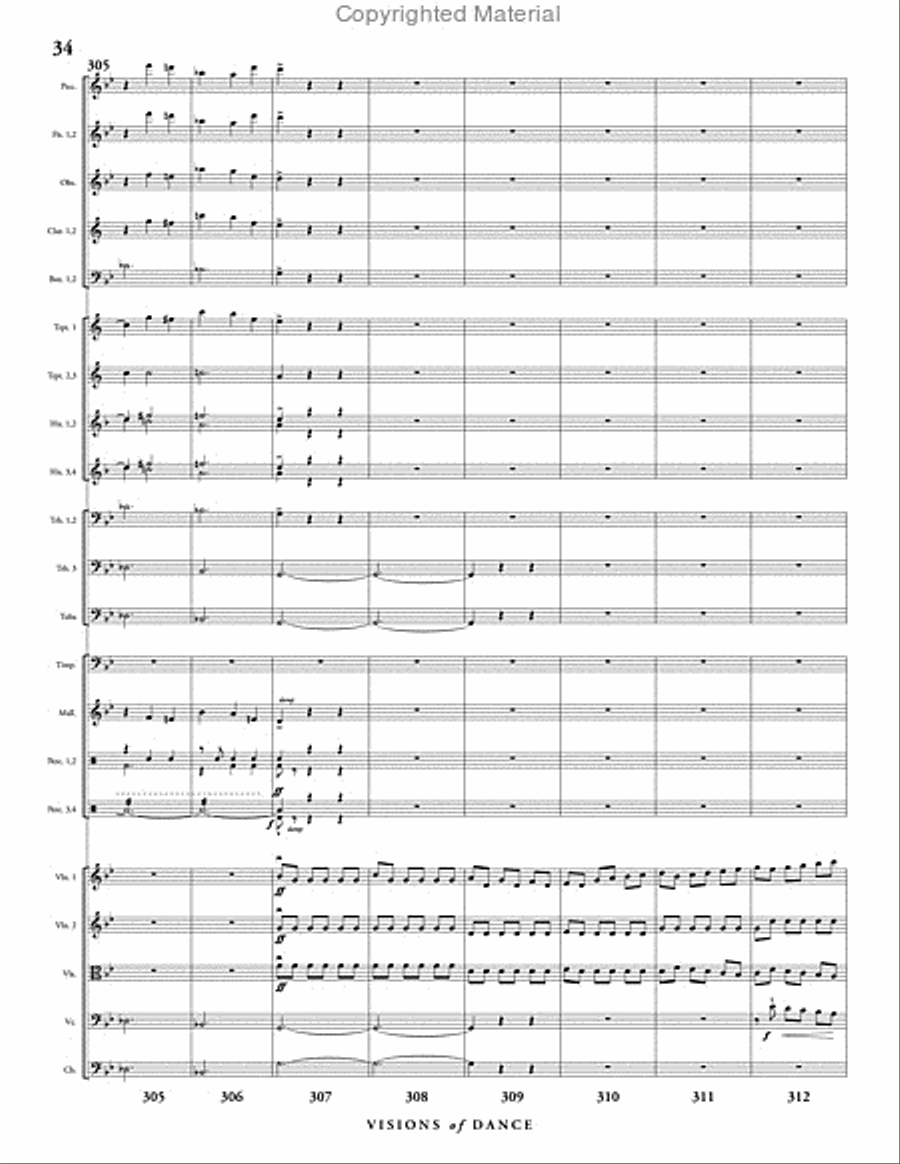 Visions of Dance Full Orchestra scores gallery preview page 35