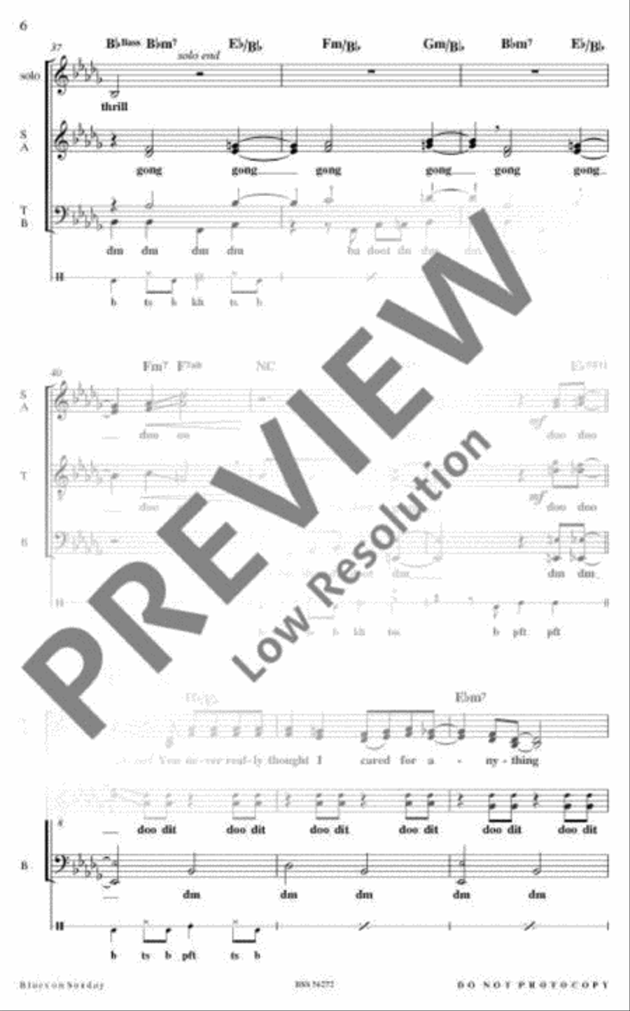 Blues on Sunday 4-Part scores gallery preview page 7
