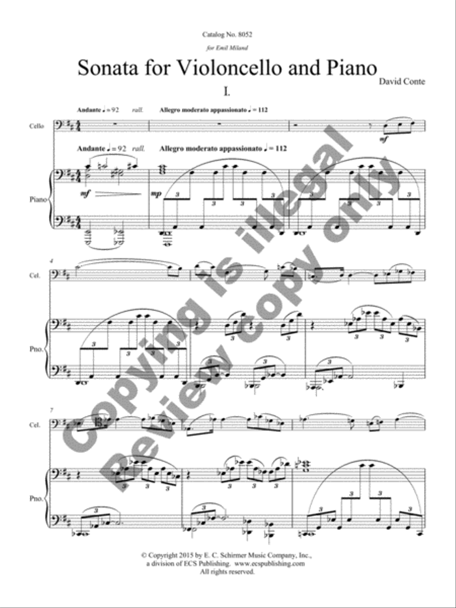 Sonata for Violoncello and Piano Piano Accompaniment scores gallery preview page 18
