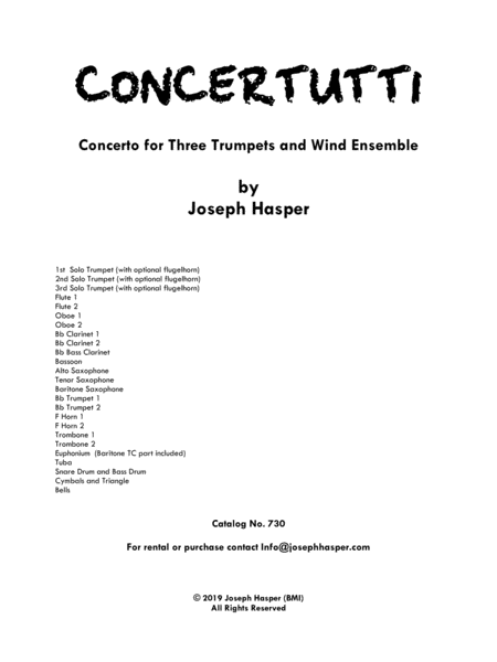 Concertutti (Concerto for 3 Trumpets and Concert Band) image number null