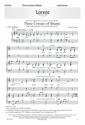 Book cover for Three Crosses of Shame