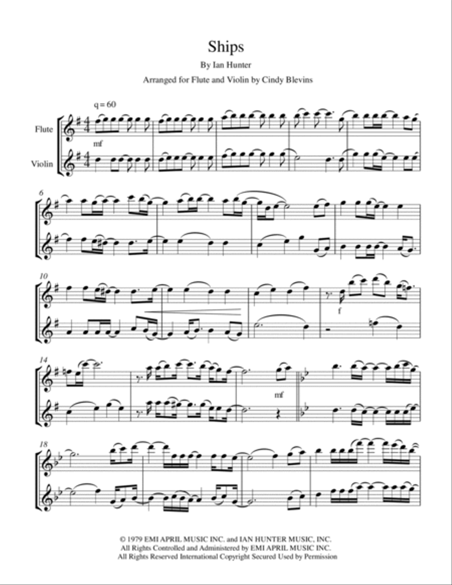 Ships Flute scores gallery preview page 6