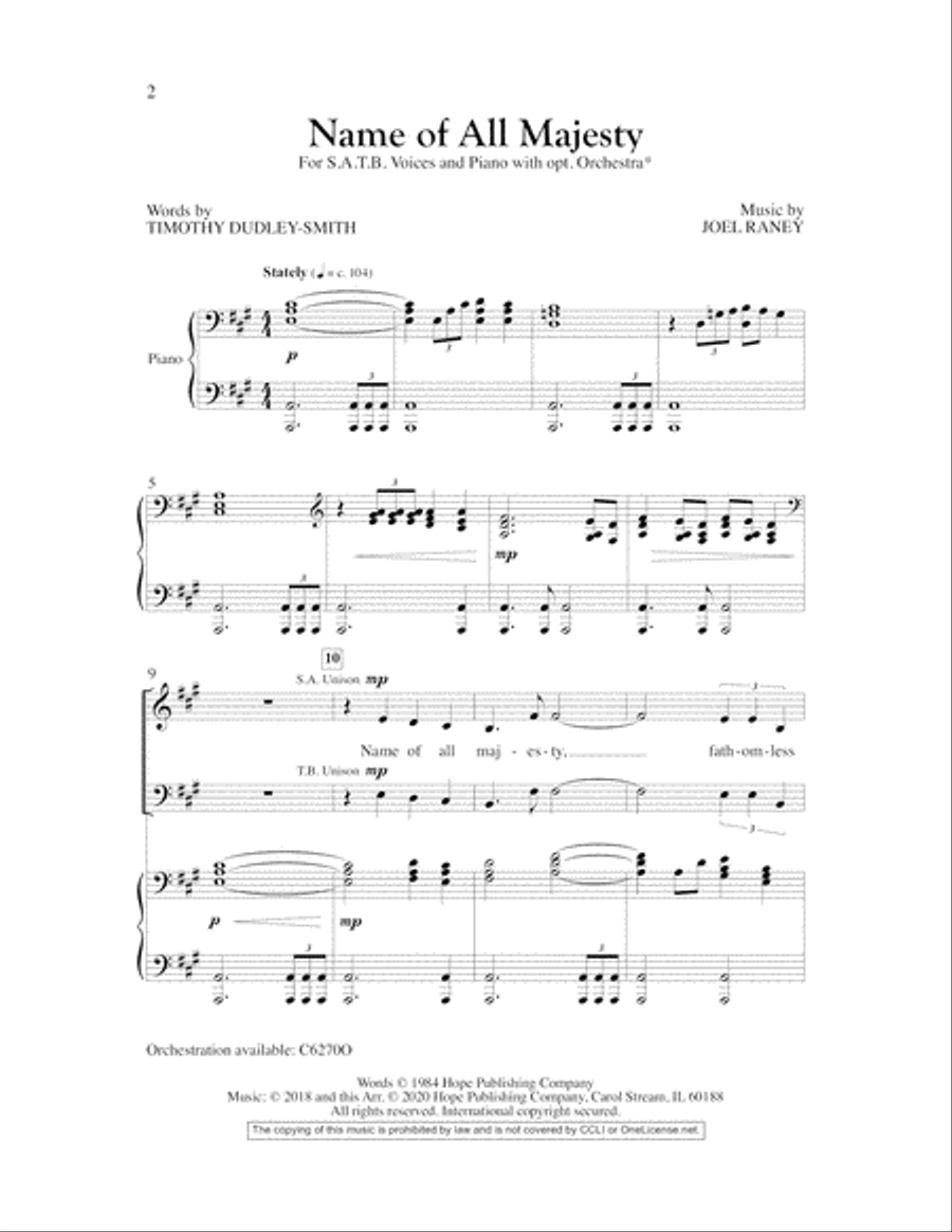 Name of All Majesty Name of All Majesty Choir scores gallery preview page 2