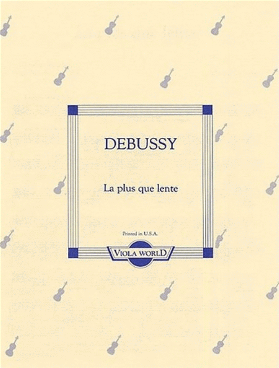 Debussy - La Plus Que Lente Viola/Piano Piano Accompaniment scores gallery preview page 1