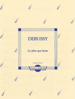 Debussy - La Plus Que Lente Viola/Piano
