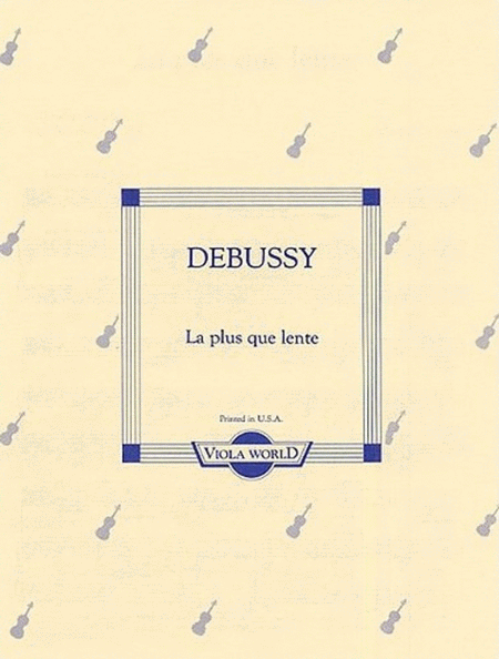 Debussy - La Plus Que Lente Viola/Piano