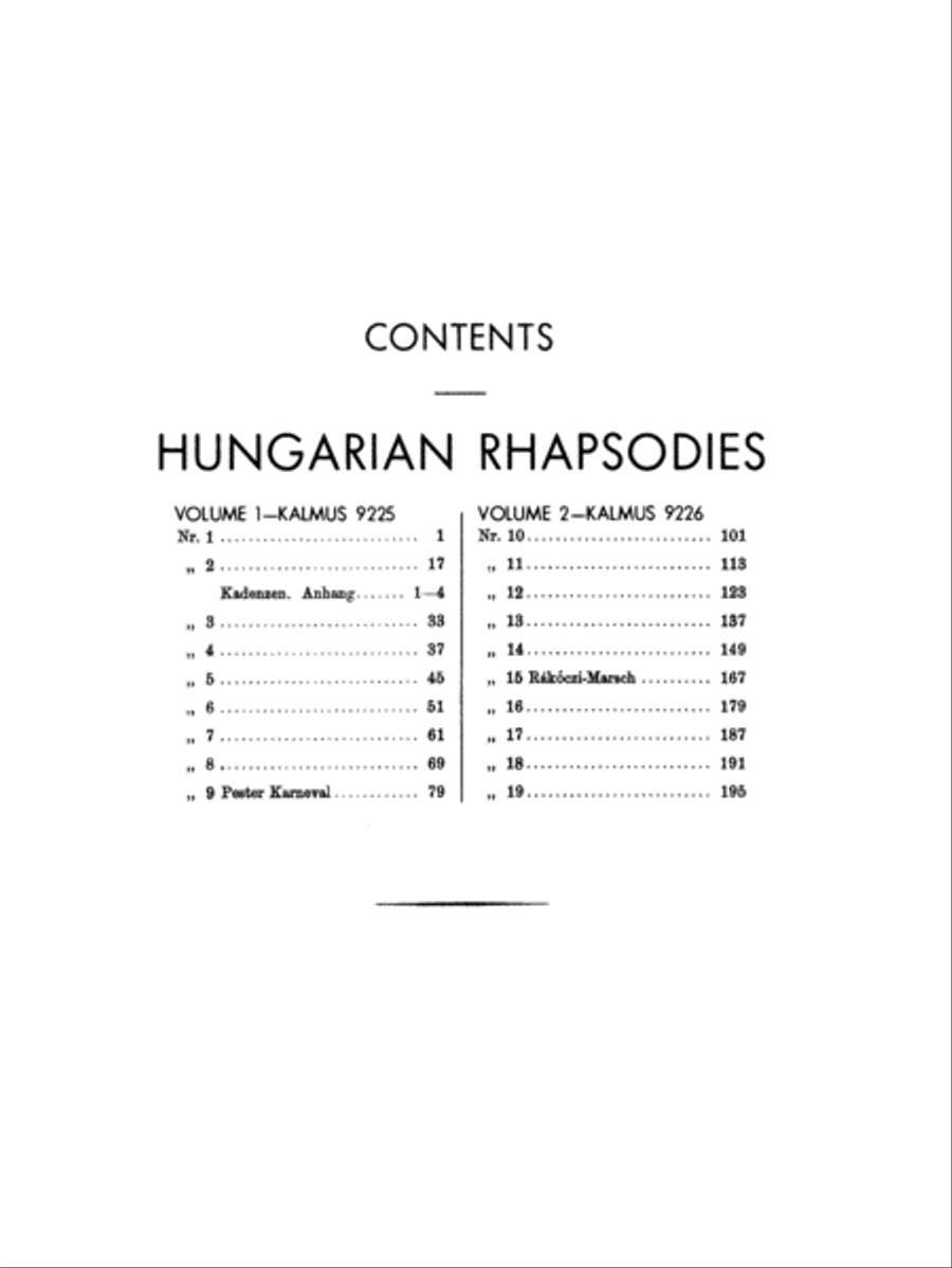 Hungarian Rhapsodies, Volume 2