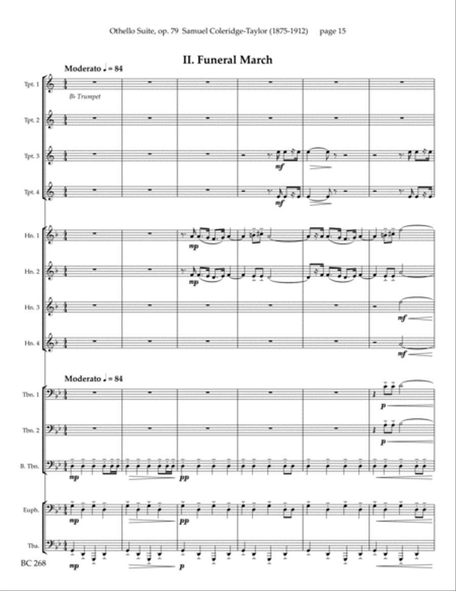 Othello Suite, Op. 79 for Brass Choir Brass Band scores gallery preview page 3