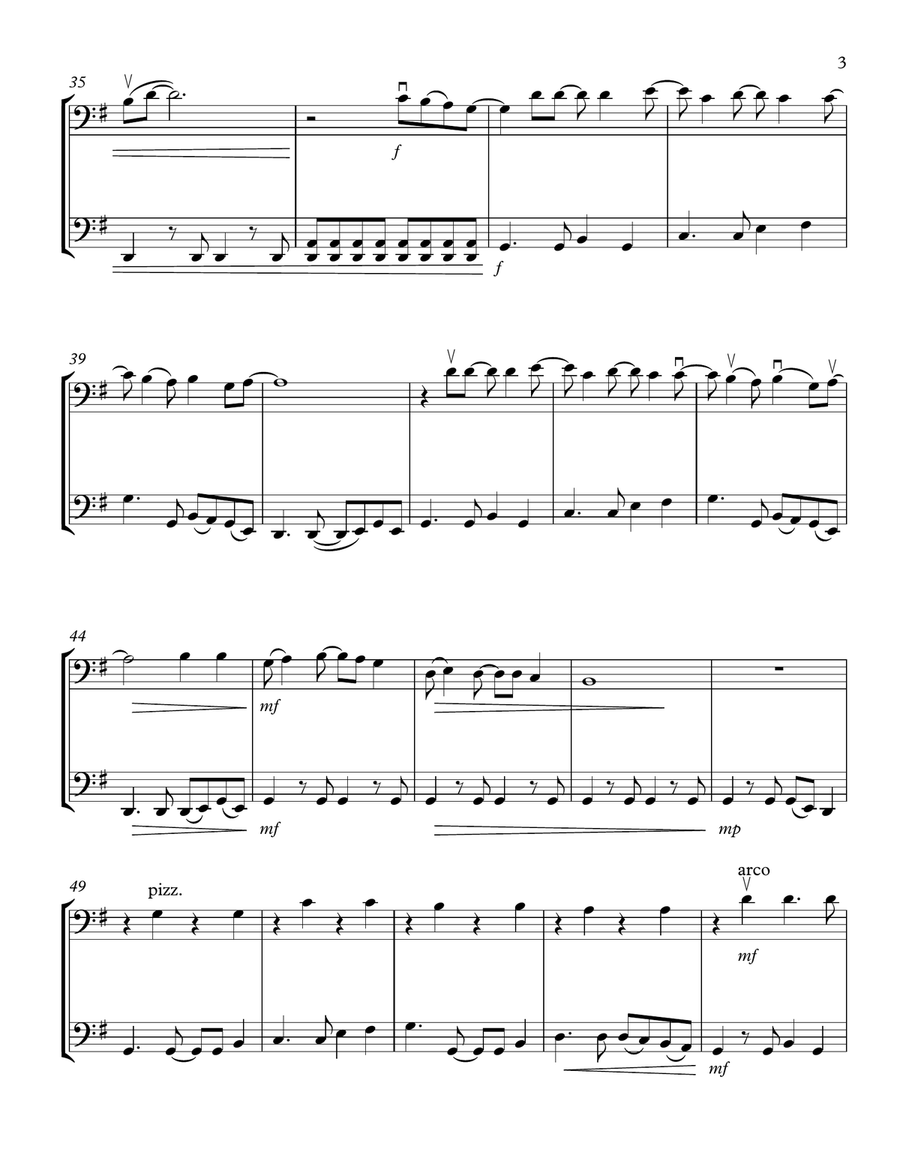 Brown Eyed Girl String Duet scores gallery preview page 3