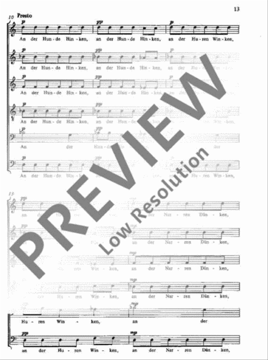 Fünf Gesänge Fünf Gesänge 4-Part scores gallery preview page 13