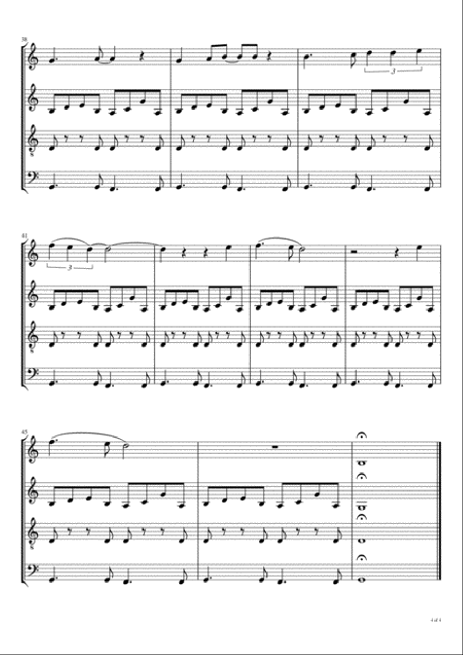 (so) Tired Of Waiting For You Woodwind Quartet scores gallery preview page 5
