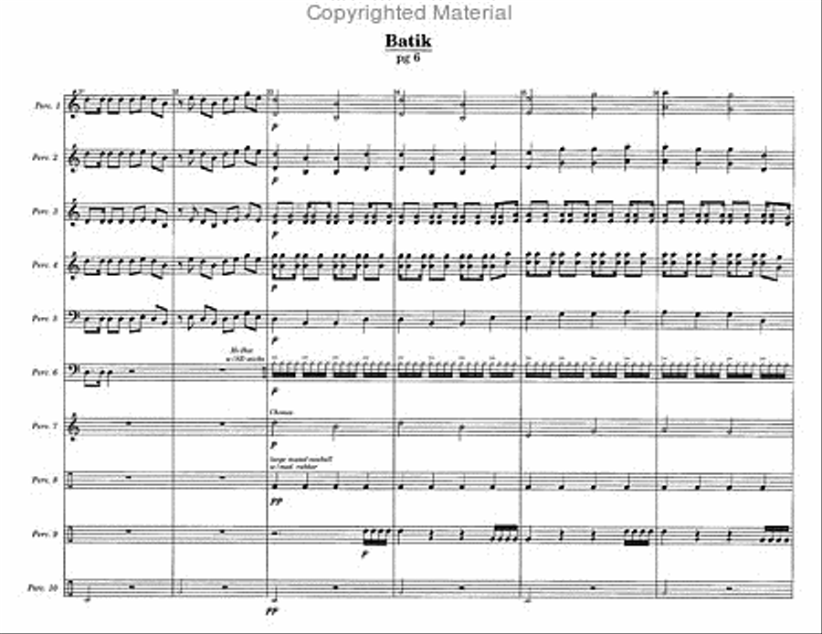 Batik Percussion Ensemble scores gallery preview page 5